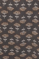 Preview: Rock-Baumwolljersey-braun-apricot-Blüten-Blätter-beige-detail