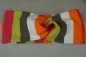 Preview: knotenstirnband-french-terry--baumwolle-pepafarina-oliv-orange-gelbe-blockstreifen