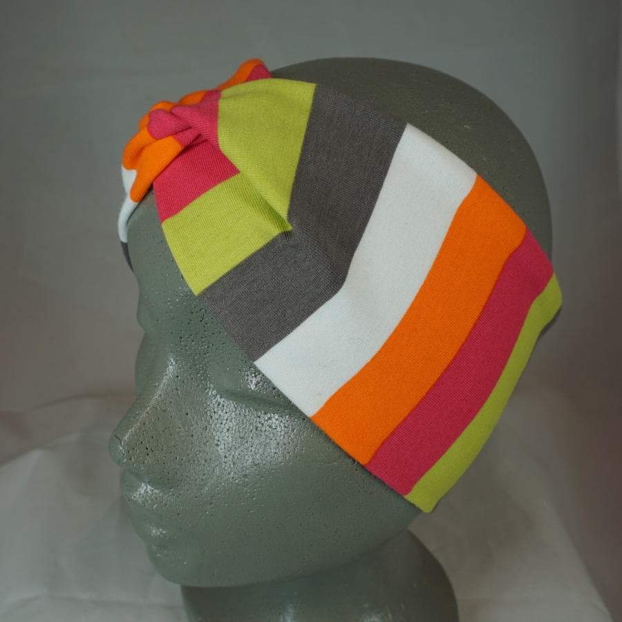 knotenstirnband-french-terry--baumwolle-pepafarina-oliv-orange-gelbe-blockstreifen
