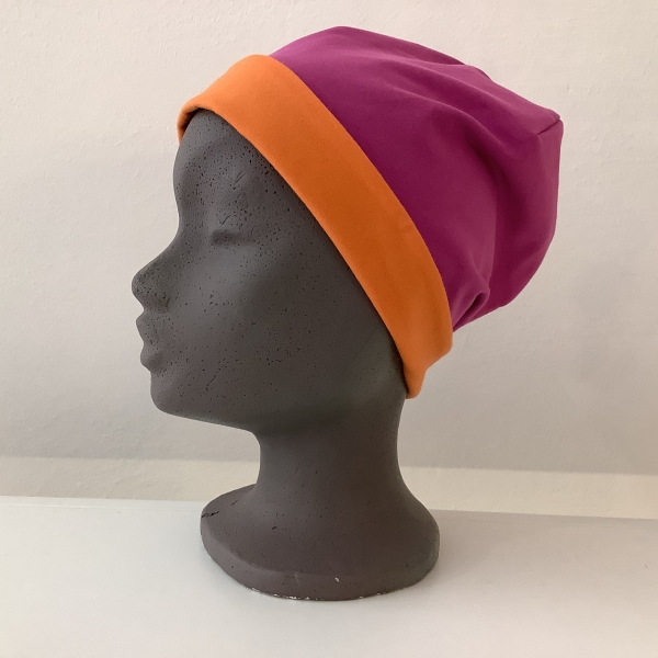 mütze-frau-umschlag-orange-pink-wenden