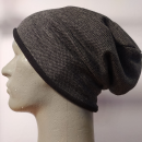 mütze-tweed-fleece-anthrazit-schwarz